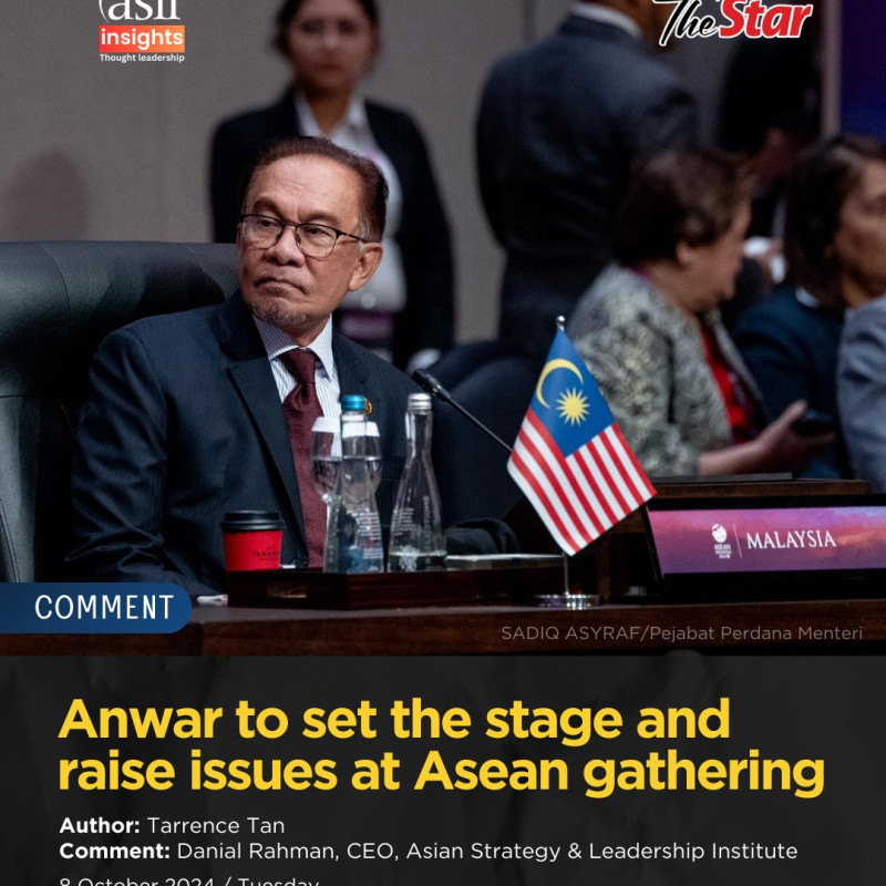 Malaysia’s Leadership in ASEAN

As Malaysia gears up for its ASEAN chairmanship, ASLI's CEO emphasised the importance of strengthening ties with global multilateral pacts like BRICS and addressing regional conflicts in the South China Sea and Myanmar. Malaysia is poised to champion sustainable development and economic resilience to set the tone for its leadership in the region.

Read the full article here: https://www.thestar.com.my/news/nation/2024/10/08/anwar-to-set-the-stage-and-raise-issues-at-asean-gathering