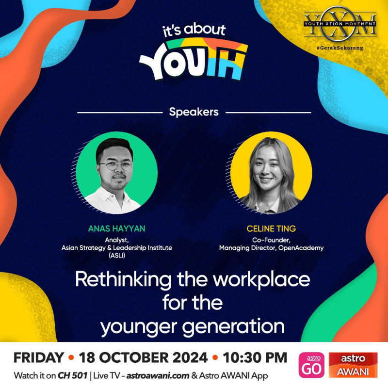 Join ASLI live tonight at 10:30 PM on Astro Awani as we discuss strategies for rethinking the workplace for the younger generation, focusing on how to meet Gen Z's expectations while enhancing productivity.

Stay tuned!