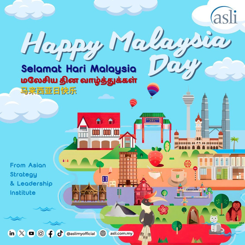 Celebrating Malaysia Day: Remembering our forefathers’s sacrifices and the unity that formed our beloved nation. 

Happy Malaysia Day from us at ASLI 🇲🇾